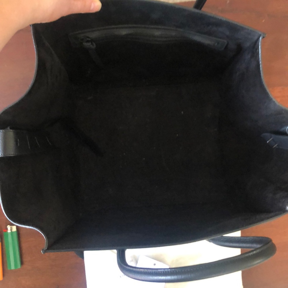 Celine Black Leather Mini Luggage Tote - Picture 3 of 15